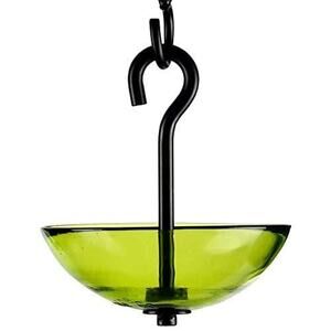 Mosaic Birds Single Hanging Poppy Feeder Lime